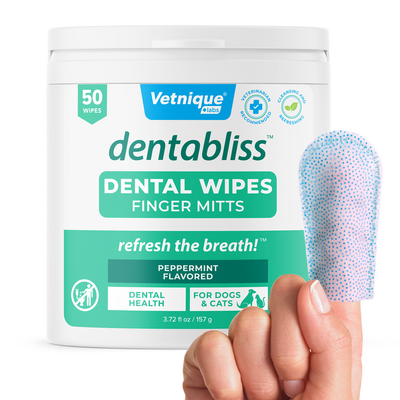 NEW! Dentabliss Daily Dental Wipes Finger Mitts 50 Count Jar