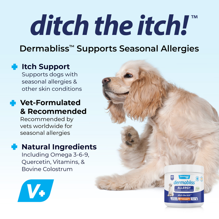 Dermabliss Seasonal Allergy Immune Soft Chews for Dogs Vetnique Labs